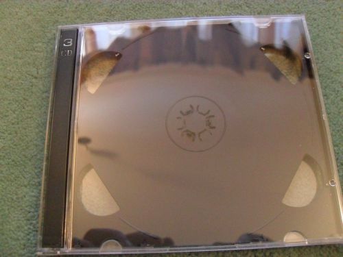 115 TRIPLE BLACK JEWEL CD/DVD CASES- 10.4MM -HOLDS 3 DISCS EACH