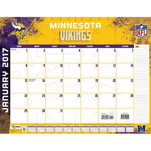 Minnesota Vikings 22&#034; x 17&#034; Desk Calendar - NFL