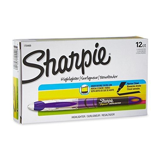 Sharpie 1754469 accent sharpie pen-style highlighter, purple, 12-pack for sale