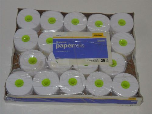 1-15/32&#034;x120ft Bond POS Cash Register Paper Rolls 19 Rolls OfficeMax 38mmx120ft