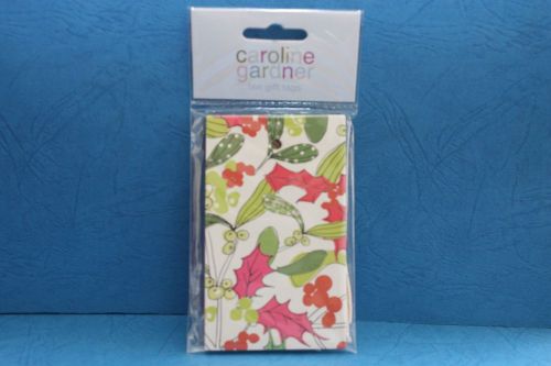 Caroline Gardner Ten Gift Tags, Holly &amp; Berry Design, Brand New