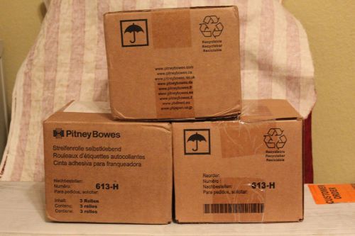 Pitney Bowes Postage Meter Tape Adhesive Backed 613-H Lot of 9 Rolls