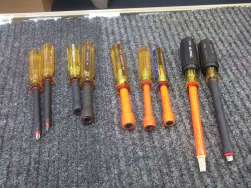Cementex insulated screw driver and nut driver lot for sale