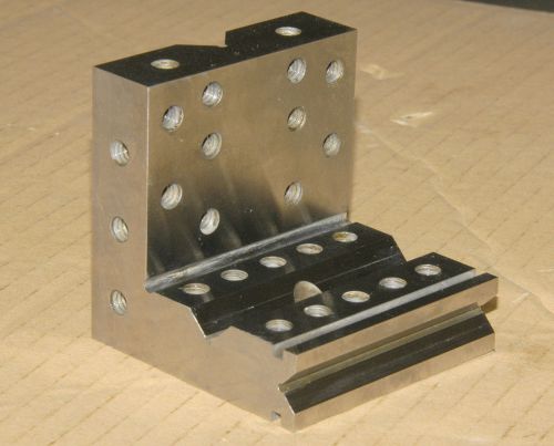 Machinist Precision Tool &amp; Die Makers Angle plate Hardened &amp; Ground w/ V-grooves
