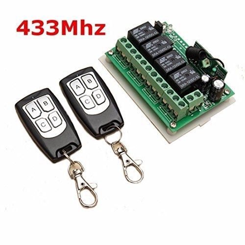 Insma dc 12v 4ch channel 433mhz wireless remote control switch with 2 rf relay for sale