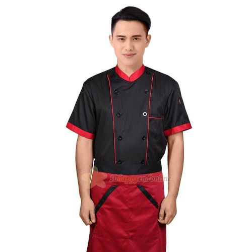Unisex Kitchen Cooker Working Uniform Chef Waiter Waitress Coat HY#U