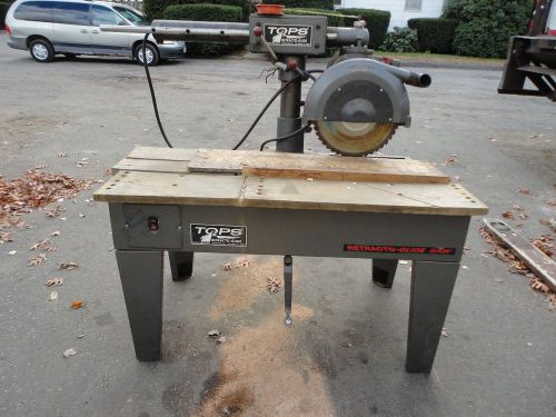 TOPS Radial Arm Table Saw &#034;Retracto Glide&#034; 5 HP 3 phase 230v with a 16&#034; blade