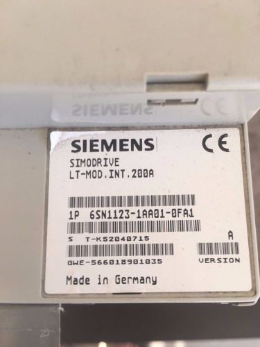 SIEMENS SIMODRIVE LT MODUL 200A  6SN1123-1AA01-0FA1   (6SN11231AA010FA1)
