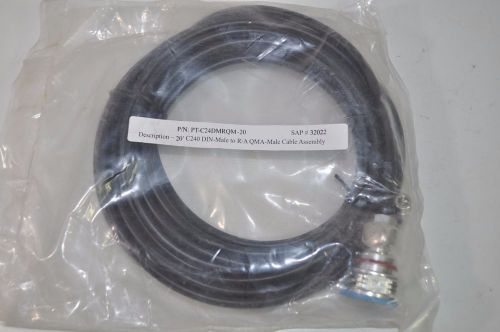 Andrew 20&#039; C240 DIN Male to R/A QMA Male Cable Assembly PT-C24DMRQM-20