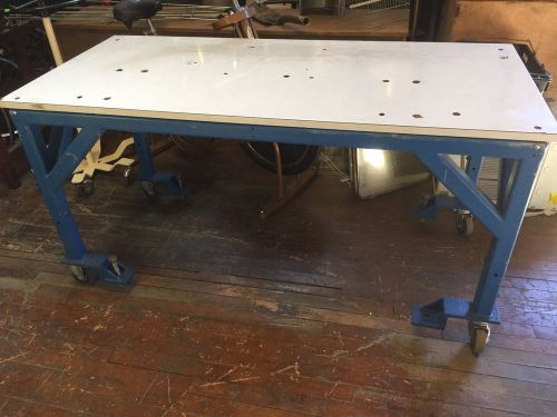 Heavy duty steel work bench table garage work shop industrial 60&#034; x 28&#034; x 30&#034; for sale