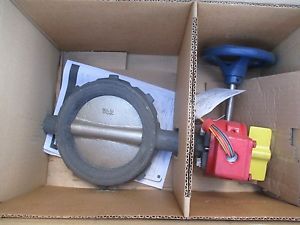 6&#034; nibco wd-3510-8 wafer style gear op butterfly valve with switch nib for sale