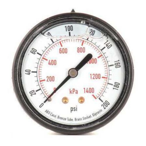 Pressure gauge 4flk6 abs case bronze tube &amp; brass connection for sale