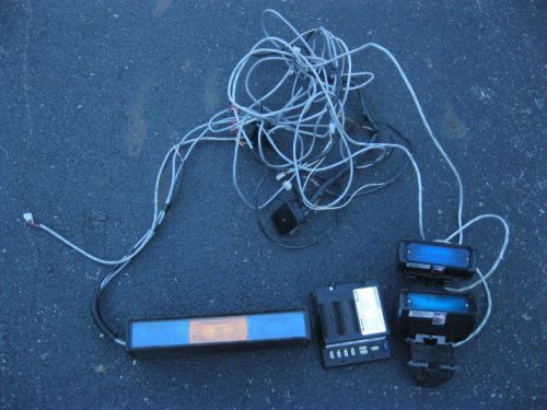 Whelen light kit  ups-64lx  dm1h   light bar  blue &amp; yellow strobe power supply for sale