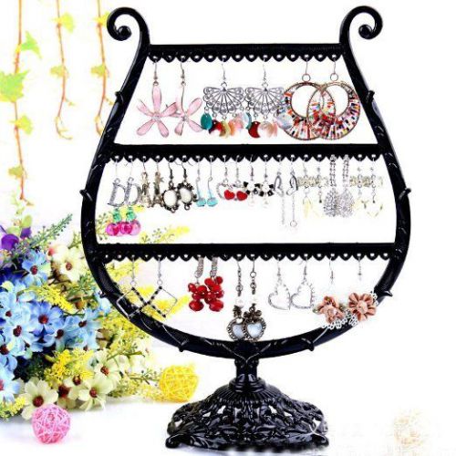 56Pairs Vintage Earring Rack Holder Organizer Stand Jewelry Show Display Storage