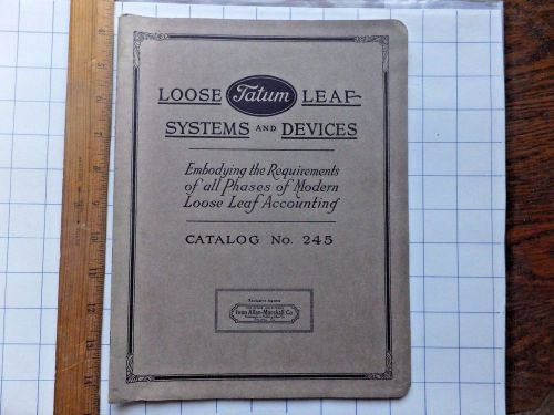 1920s Tatum Loose Leaf Systems &amp;Devices Catalog for Modern Loose Leaf Accounting