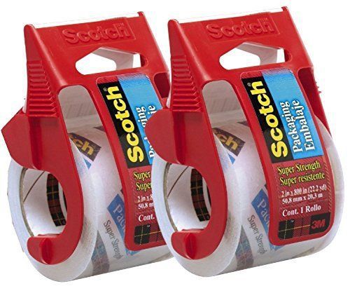 Scotch heavy duty packaging tape, 2 inches x 800 inches, - clear - 2 count for sale