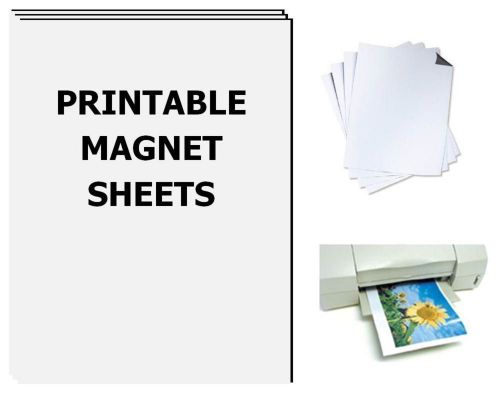 Printable magnet sheets, 8.5 x 11 inches, white, 25 sheets - 15 mil thick! for sale