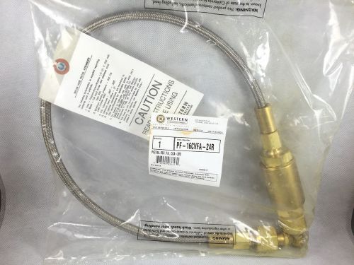 Western Gas Control Teflon Hose Braided Pigtail Assembly PF-16CVFA-24R