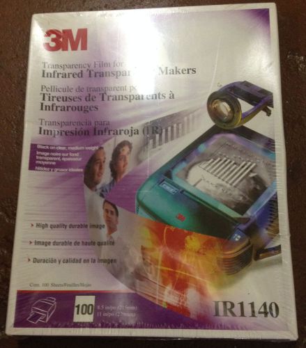 3m ir 1140 transparency film for infared transparency 8.5&#034; x 11&#039; 100 ct - sealed for sale