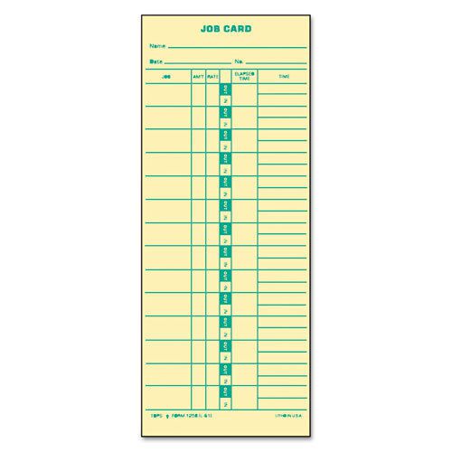 Job Card for Cincinnati/Lathem/Simplex, 1 Side, 3 1/2 x 9, 500/Box TOP1258