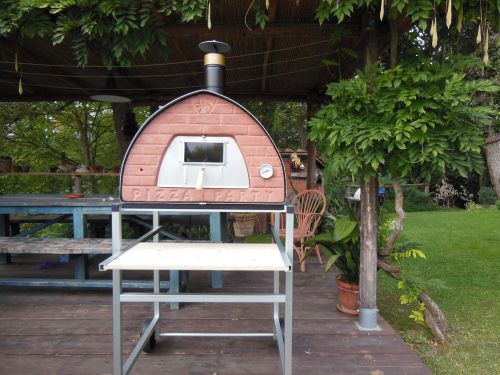 Wood fired pizza oven 70x70 Pizza Party ORIGINAL! BRONZE + Door with glass