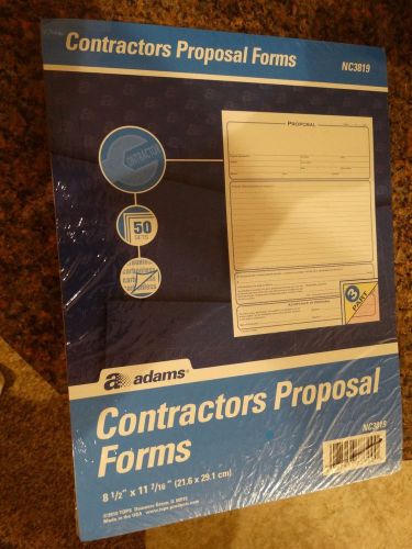 Adams Contractor Proposal Form - NC3819