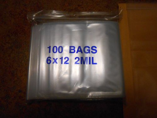 1000 6&#034; x 12&#034; ZIPLOCK BAGS Clear 2MIL  POLY BAG RECLOSABLE BAGS Plastic Baggies