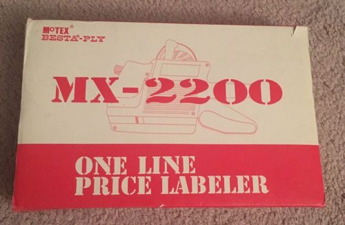 NEW Motex MX2200 Pricing Label Price Gun Labeler (Red)