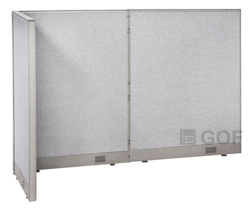 GOF L-Shaped Freestanding Partition 30D x 72W x 48H/Office,Room Divider 2.5&#039;x6&#039;