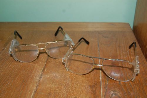 Bouton safety glasses plastic shields z87  #2200 gold rim steampunk for sale