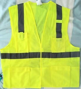 OCCUNOMIX AIR-YFLT CLASS 2 Mesh Vest Work Safety Protective  Vest with 4 Pockets