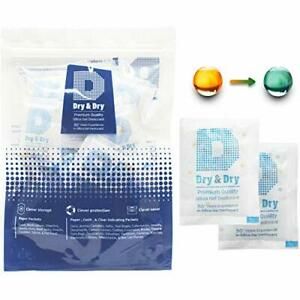Dry &amp; Dry 5 Gram 400 Packs Food Safe Silica Gel Orange IndicatingOrange to Da...