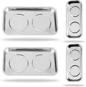 4 Pcs Magnetic Tray Set Magnet Tool Trays Parts Holder Best Gift Premium Quality
