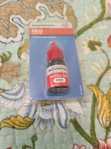 ACCU-STAMP Ink Refill, Red, 0.35 oz Bottle