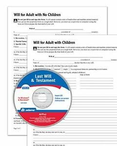 Last Will and Testament with CD, Forms and Instructions (ALFP117),White, 8.5