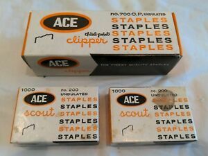 Vintage Ace Clipper Chisel Point &amp; Ace Scout Staples
