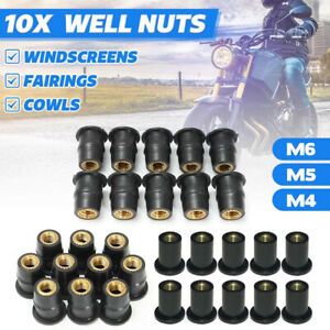 Motorcycle Windscreen Fastener Rubber Well Nuts M4/M5/M6 Windshield Screws