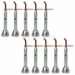 1-10 Dental Cordless Wireless LED Curing Light Lamp Teeth Whitening Silver-D2