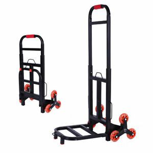 Portable Trolley Foldable Climbing Hand Truck 6 Wheel Stair Climber Dolly Carts