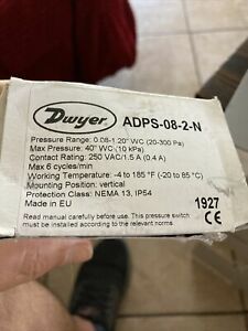 NEW Genuine DWYER ADPS-08-2-N ADJUSTABLE DIF PRESSURE SWITCH
