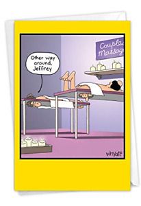 Other Way Around - Funny Happy Birthday Card with Envelope 4.63 x 6.75 Inch - -