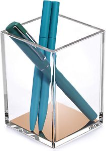 MaxGear Premium Pen Holder Pencil Holder for Desk, Acrylic Pen Cup Pencil Cup Pe