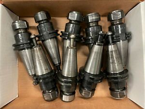 CAT40 DA180 LOT 19 Chucks 63 Collets Collis DA180 180DA HAAS Retention Knobs