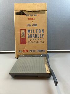 BOXED Vintage Milton Bradly 10&#034; Paper Cutter Trimmer