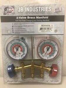 2 Valve Brass Manifold; M2-8-410A; JB Industries; HVAC