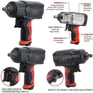 Aeropro Tools 1/2-Inch Composite Air Impact Wrench(A301),Twin Hammer With 1000Ft