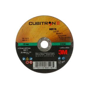 3M Cubitron II Cut-Off Wheel, 66516, T1, 3 in x .06 in x 3/8 in