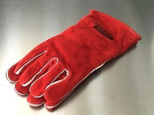 LINCOLN ELECTRIC LEATHER WELDING GLOVES RED MODEL KH642