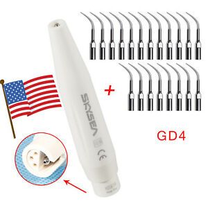 USA Dental Ultrasonic Piezo Electric Scaler Handpiece+20*Tips GD4 Fit DTE SKYSEA