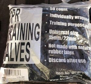 50 Pack CPR Training Valves -  for Pocket Rescue Mask Training with CPR Manikins